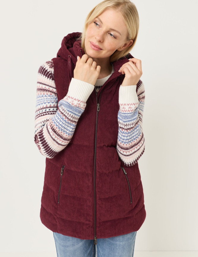 Pièce polyvalente pour l'automne : Gilet matelassé en velours côtelé